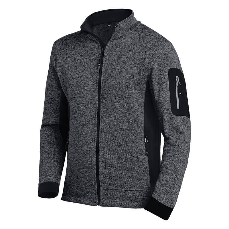 FHB Strick-Fleece-Jacke CHRISTOPH anthrazit-schwarz
