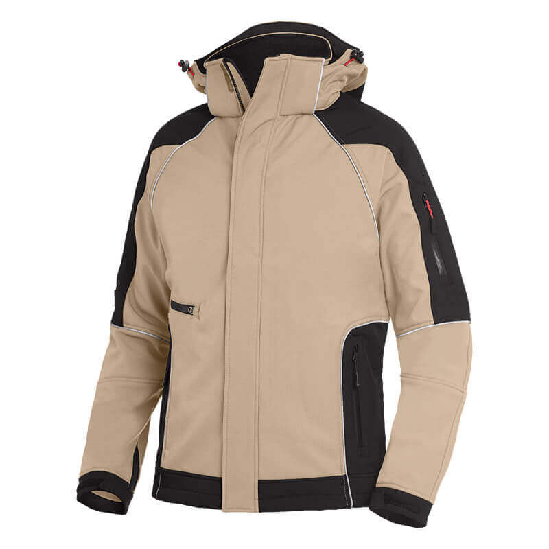 FHB Softshelljacke WALTER beige-schwarz
