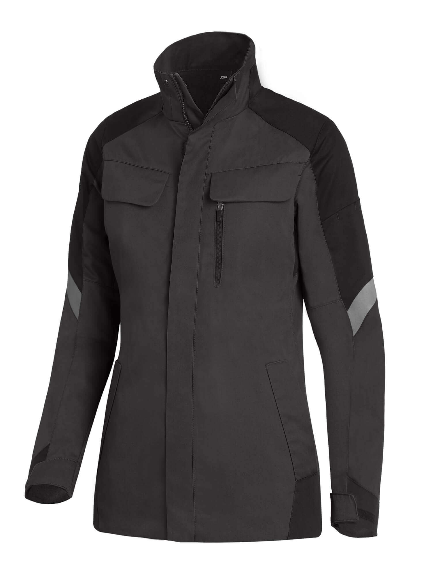 FHB Damen Arbeitsjacke ANDREA schwarz