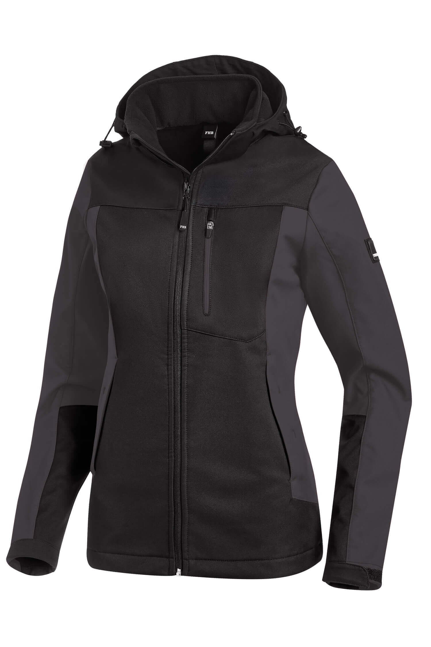 FHB Damen Softshell-Jacke JULIA anthrazit-schwarz