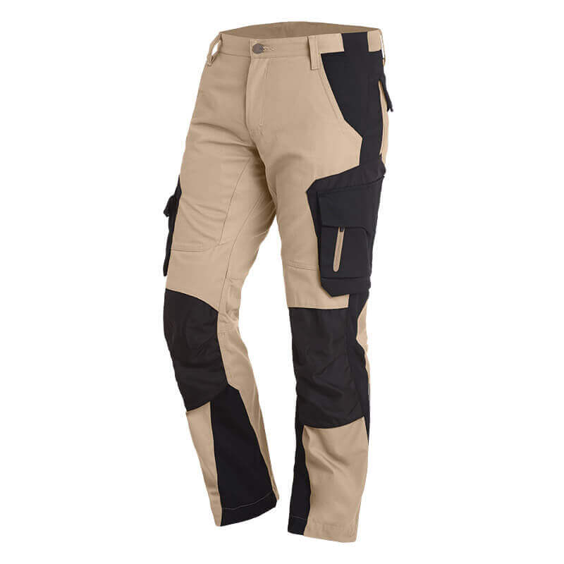 FHB Arbeitshose FLORIAN beige-schwarz