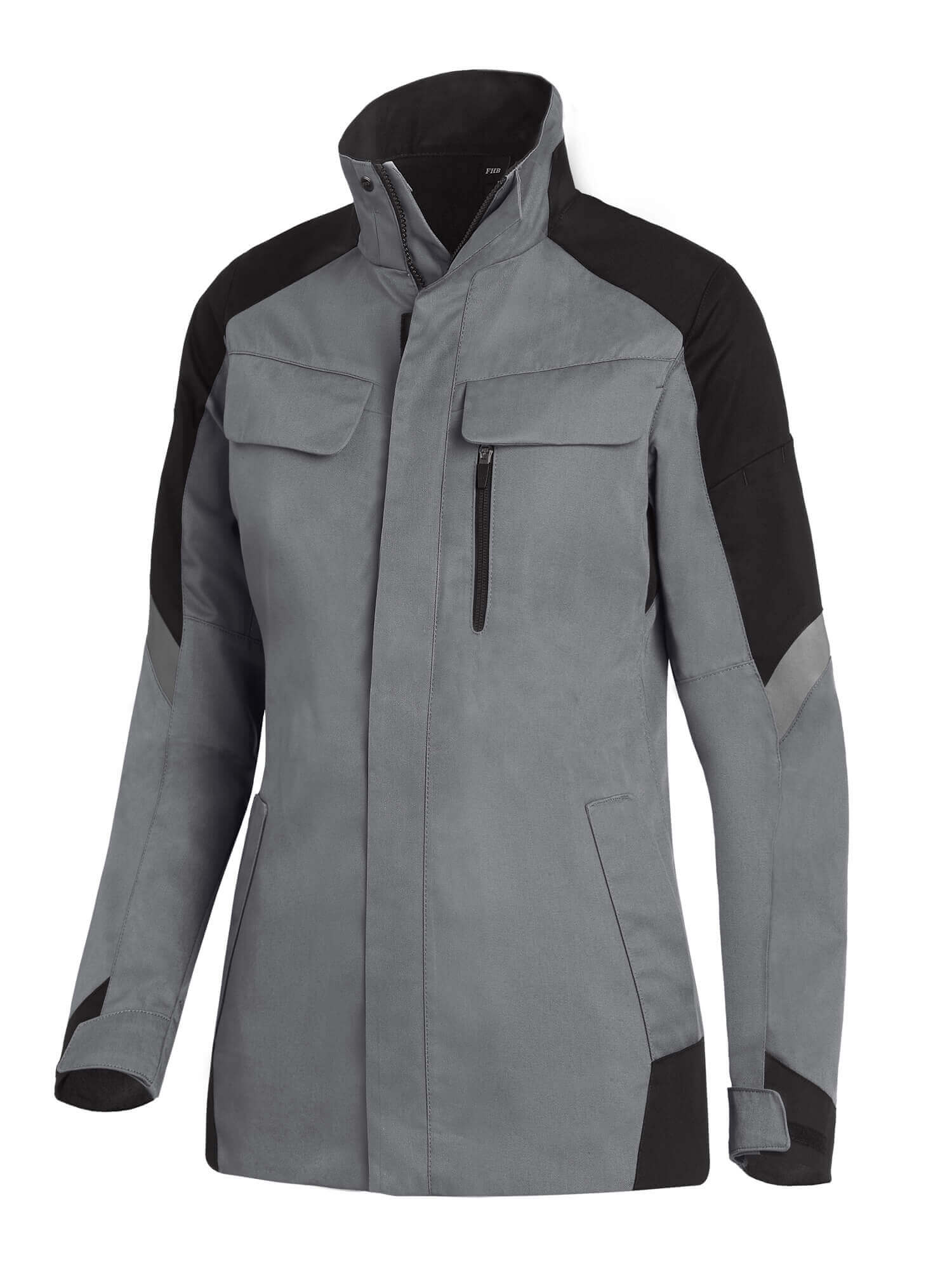 FHB Damen Arbeitsjacke ANDREA grau-schwarz