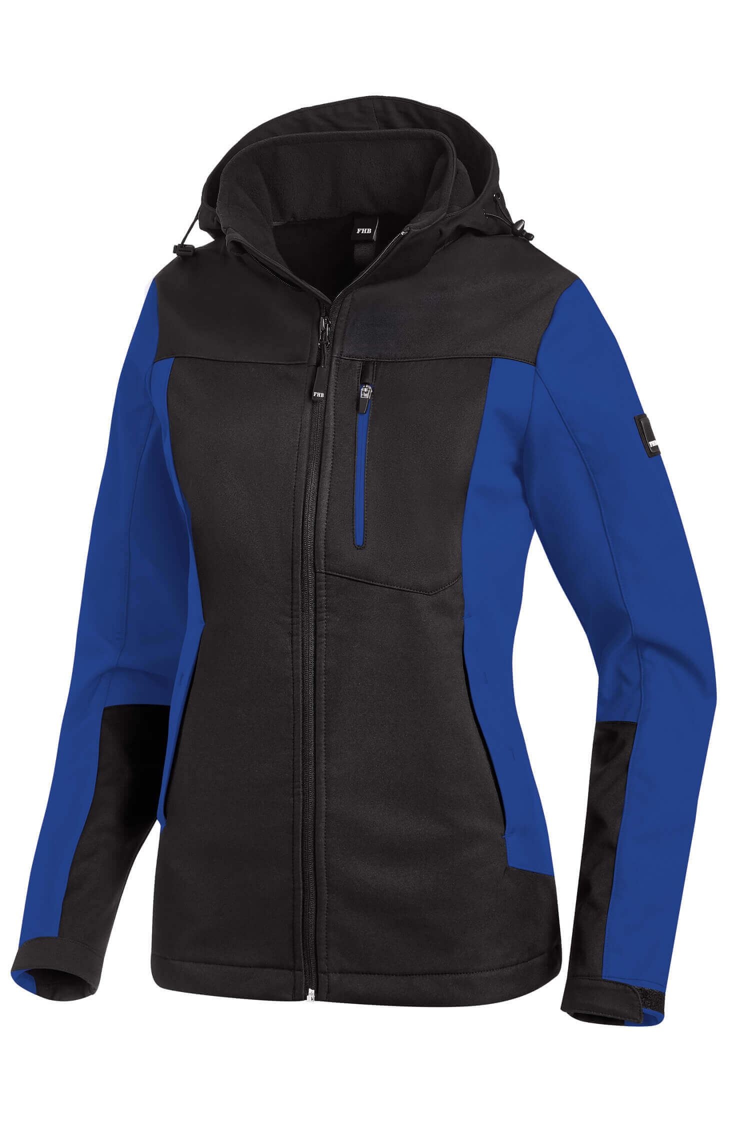 FHB Damen Softshell-Jacke JULIA royalblau-schwarz