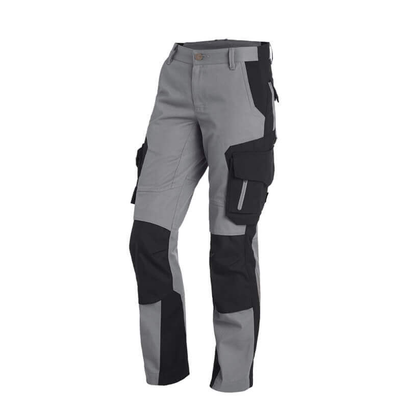 FHB Damen Arbeitshose ALMA grau-schwarz