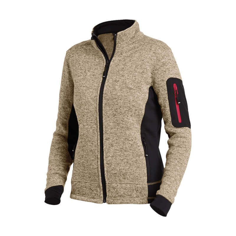 FHB Damen Strick-Fleece-Jacke MARIEKE schwarz