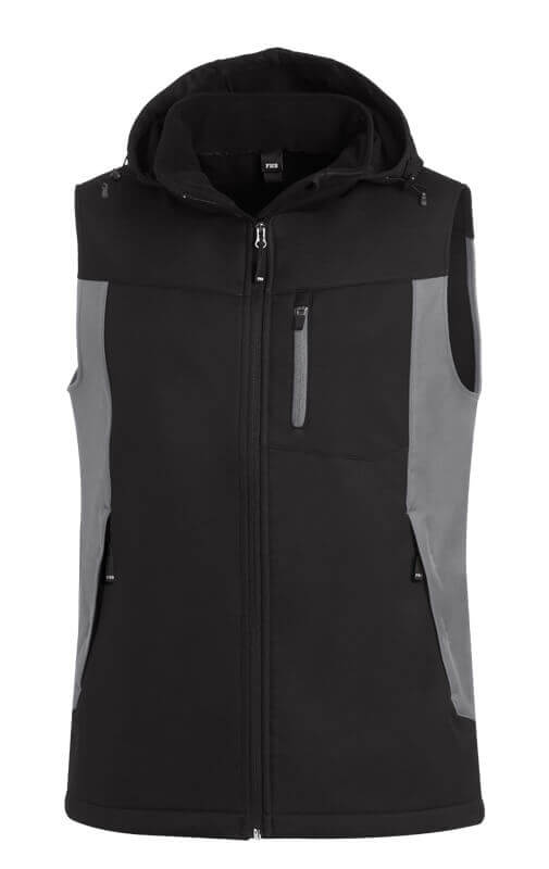 FHB Softshellweste JUSTUS grau- schwarz