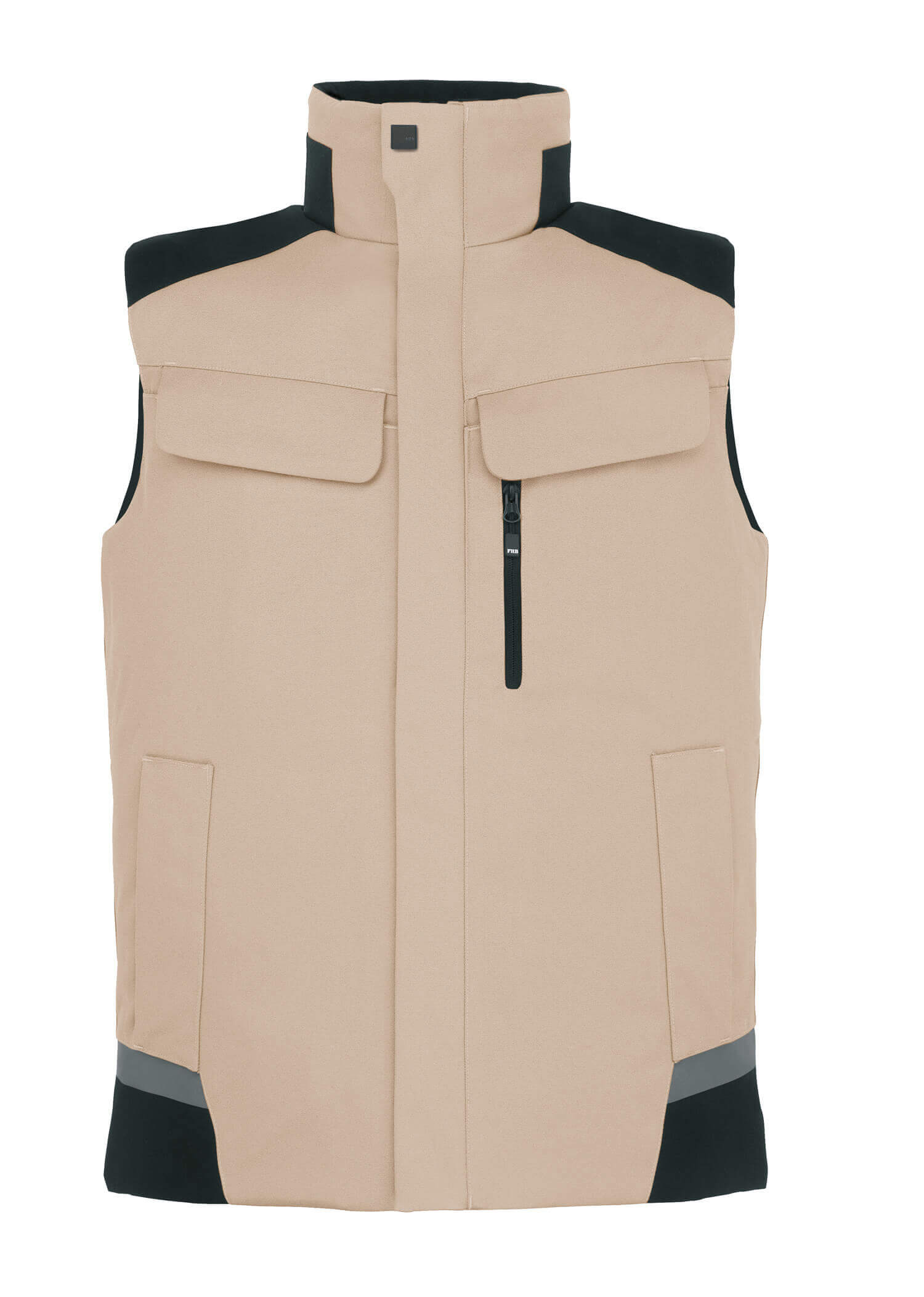 FHB Arbeitsweste HAUKE beige-schwarz