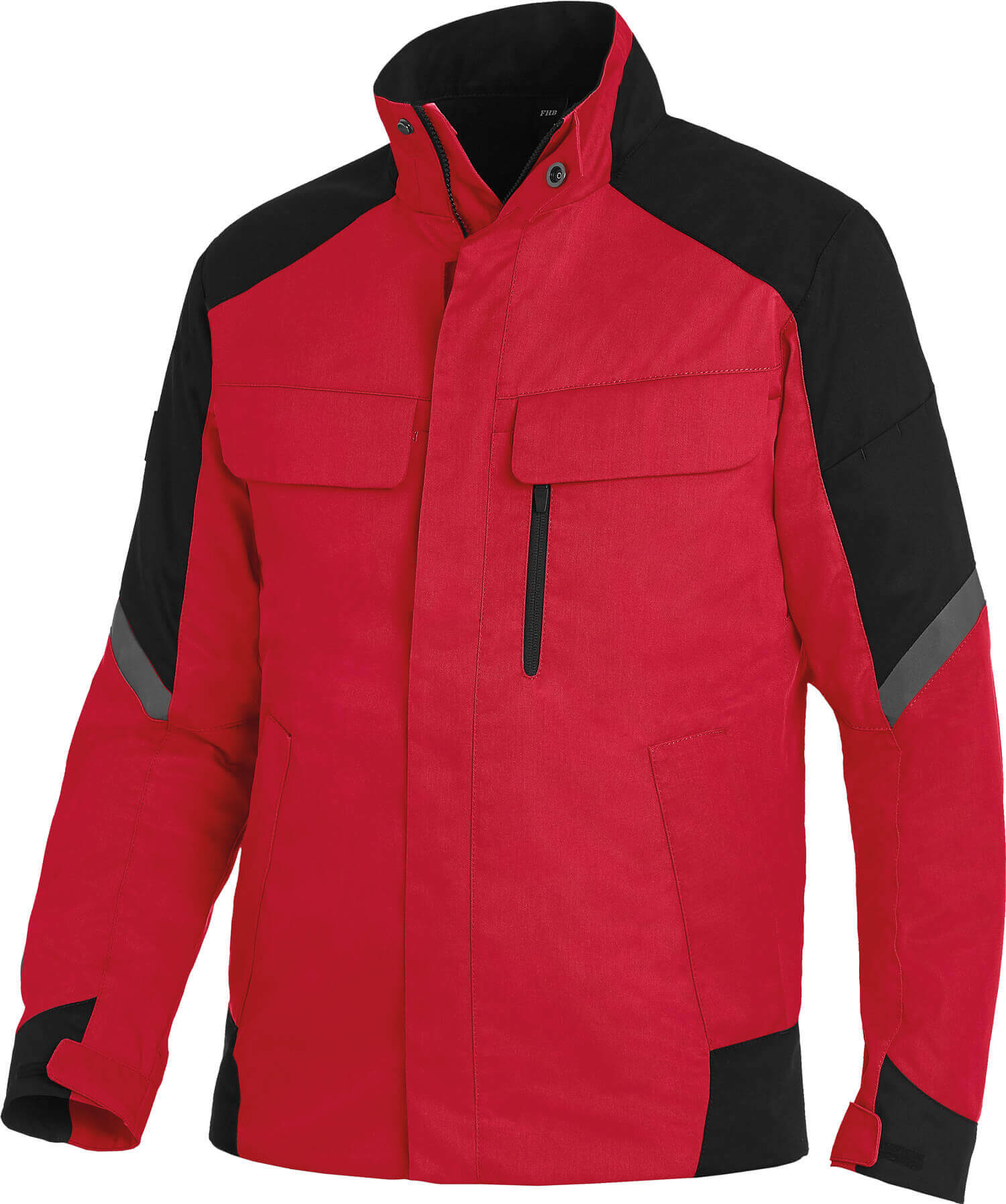 FHB Arbeitsjacke FRANK rot-schwarz
