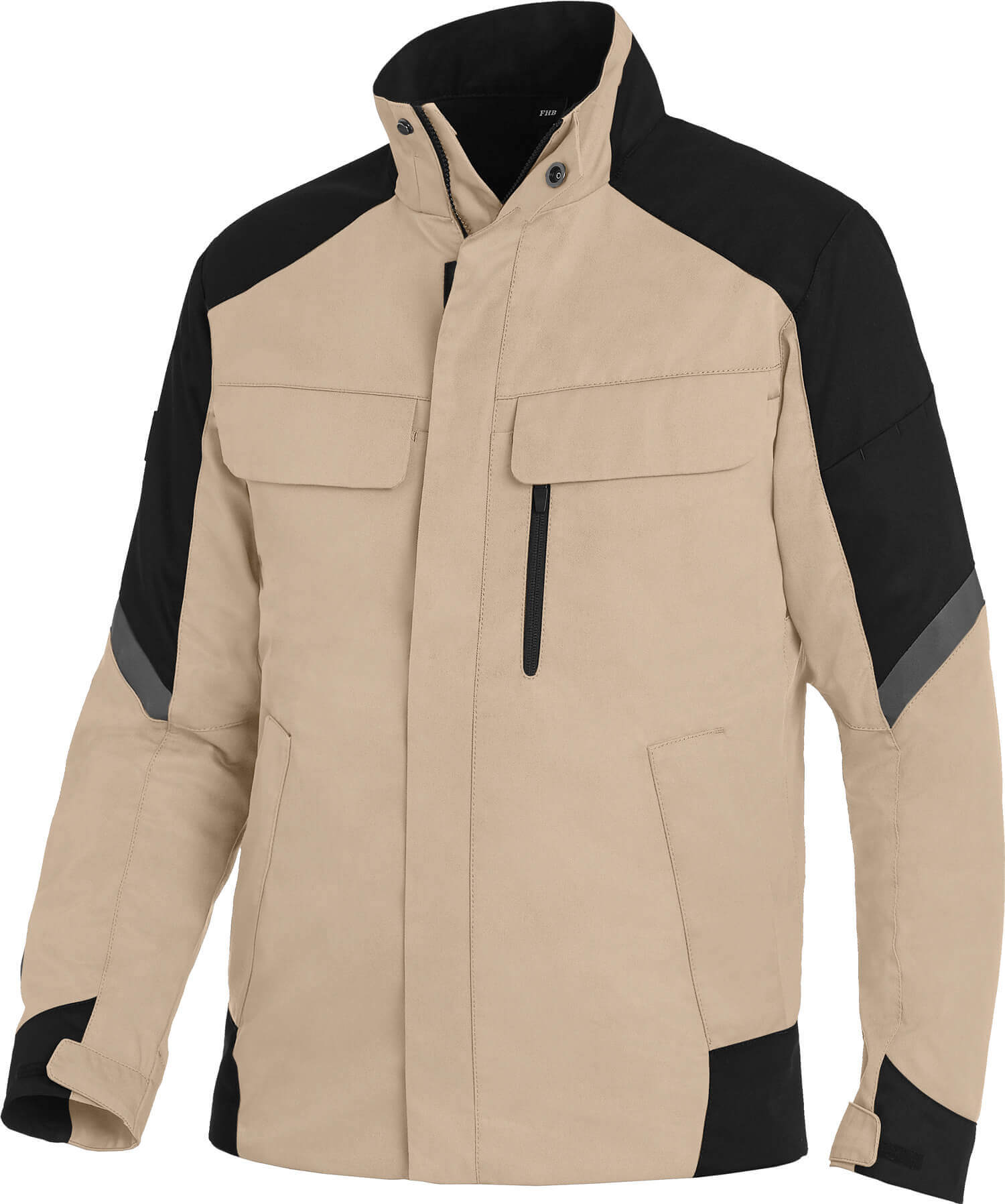 FHB Arbeitsjacke FRANK beige-schwarz