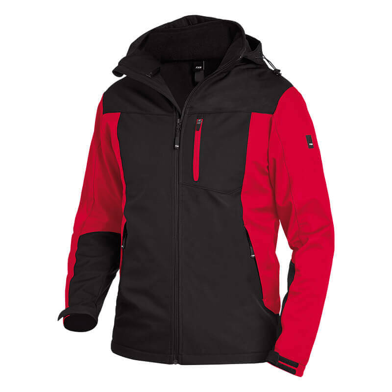 FHB Softshelljacke JANNIK rot-schwarz